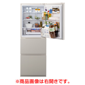 パナソニック 【左開き】326L 3ドア冷蔵庫 マットベージュ NR-C33JS2L-C-イメージ2