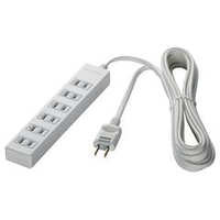 BUFFALO 2ピン式電源タップ 雷サージ防止付(6個口・2m) ホワイト BSTAPSG2620WH