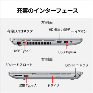 富士通 15．6型フルHD/Ryzen5/Radeonグラフィックス/メモリ16GB/約256GB SSD/DVD/WiFi 6E FMV Note A ファインシルバー FMVA500L1S-イメージ4