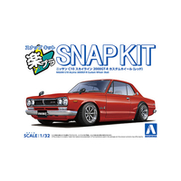 アオシマ 1/32ニッサン C10 スカイライン 2000GT-R カスタムホイール (レッド) Aﾗｸﾌﾟﾗ16CURDC10GTRCﾚﾂﾄﾞ