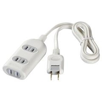 BUFFALO 2ピン式電源タップ シャッター付(3個口・3m) ホワイト BSTAPSH2330WH