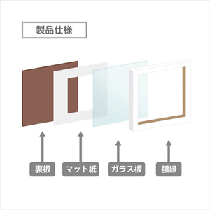 ハクバ フォトフレーム ポストカード(KG)サイズ 1面 tetra(テトラ) ホワイト FSQTT-WTKG1-イメージ4