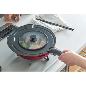 サーモス 取っ手のとれるフライパン専用フタ(26cm・28cm用) ブラック KLK-2628-BK-イメージ2