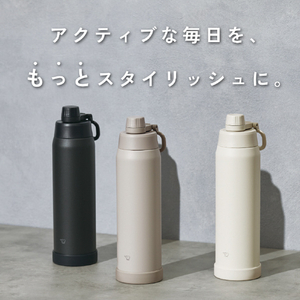 象印 ステンレスクールボトル(1.2L) チャコールブラック SD-KA120-BM-イメージ3