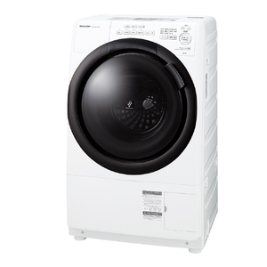 SHARP 【左開き】7kgドラム式洗濯乾燥機 ホワイト系・左開き ES-7S2-WL-イメージ11