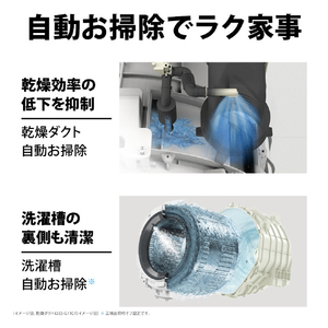 SHARP 【左開き】7kgドラム式洗濯乾燥機 ホワイト系・左開き ES-7S2-WL-イメージ7