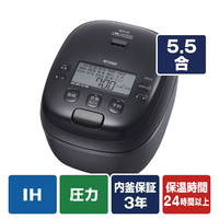 タイガー 圧力IHジャー炊飯器 ブラック JRI-T100K