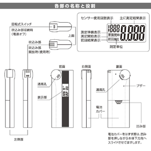 オーム電機 アルコールテスター HB-A03-W-イメージ4