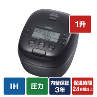 タイガー 圧力IHジャー炊飯器 ブラック JRI-T180K