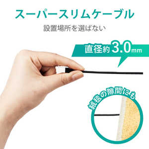 エレコム Cat6A LANケーブル(5．0m) ブラック LD-GPASST/BK50-イメージ4