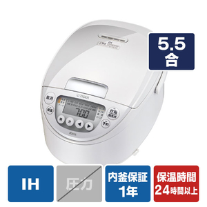 タイガー IHジャー炊飯器 ピュアホワイト JPW-K100WY-イメージ1