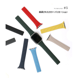 WEARPLANET Apple Watch 42/41/40/38mm用Slim Line マグネットリンクバンド Midnight Blue WP23200AWMB-イメージ9