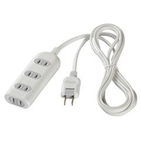 BUFFALO 2ピン式電源タップ(4個口・1m) ホワイト BSTAPST2410WH