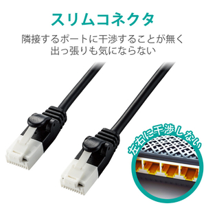 エレコム Cat6A LANケーブル(10．0m) ブラック LD-GPAYT/BK100-イメージ5
