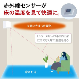 三菱電機 「工事代金別」 8畳 エアコン e angle select 霧ヶ峰 GEシリーズ MSZ-E2526E6-Wｾｯﾄ-イメージ5