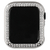 WEARPLANET Apple Watch 44mm用ラインストーンハードケース de luxe シルバー WP23221AWSV-イメージ2