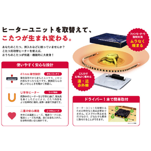 メトロ電気工業 こたつ用取替ヒーター MSU-501H(KB)-イメージ6
