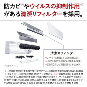 三菱電機 「工事代金別」 18畳 エアコン e angle select 霧ヶ峰 GEシリーズ MSZ-E5626E6S-Wｾｯﾄ-イメージ11