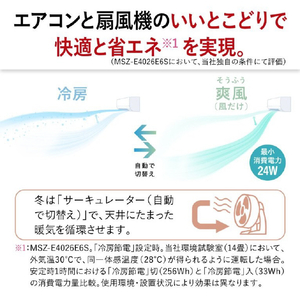 三菱電機 「工事代金別」 18畳 エアコン e angle select 霧ヶ峰 GEシリーズ MSZ-E5626E6S-Wｾｯﾄ-イメージ6