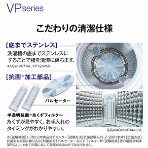 AQUA 9．0kgインバーター全自動洗濯機 VPシリーズ ホワイト AQW-VP9A(W)-イメージ19