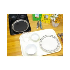 橋本達之助工芸 レンジＯＫ！すべり止め付き！ランチョントレー　ホワイトＬ ホワイト ﾋﾟﾉﾄﾚ-39CMｶｸW-イメージ2
