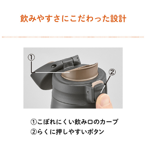 タイガー 真空断熱ボトル 0．75L 無重力ボトル ミストホワイト MTR-V075WA-イメージ7