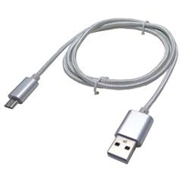 タイムリー 世界最強microUSBケーブル(100cm) MESH MONSTER シルバー MESHMONSTER10MS