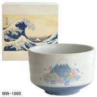 アペックスハート 抹茶椀 桜富士 青波 茶楽JAPANシリーズ MW1860ﾏﾂﾁﾔﾜﾝｻｸﾗﾌｼﾞｱｵﾅﾐ