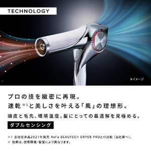 MTG ReFa BEAUTECH DRYER BX ホワイト RE-BQ-02A-イメージ3