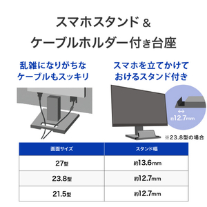 I・Oデータ USB Type-C搭載 21．5型 液晶ディスプレイ ブラック LCD-C222SDB-イメージ8