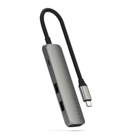SATECHI 4-in-1 USB-C Slim Multiport Adapter 4K (Space Grey) PST-P4SM
