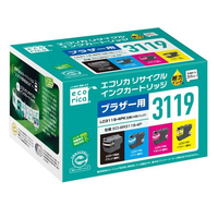 エコリカ ブラザー用リサイクルインクカートリッジ/LC3119-4PK/4色パック FCV1684-ECI-BR3119-4P