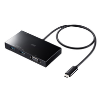 サンワサプライ VGA付USB Type-Cハブ USB-3TCV1BK