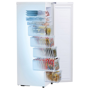 アイリスオーヤマ 【前開き】120L スリム冷凍庫 ホワイト KUSN-S12D-W-イメージ14