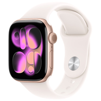 Apple Apple Watch Series 11(GPSモデル)- 42mm Apple Watch Series 11 ローズゴールドアルミニウムケースとライトブラッシュスポーツバンド - S/M MEU04J/A