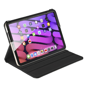 バッファロー iPad mini(第6世代)用マルチアングルレザーケース ブラック BSIPD2108CLMBK-イメージ2