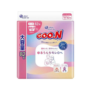 大王製紙 グーン ゆるうんちモレ0へ テープタイプ 新生児用 82枚 FCJ483C-イメージ1