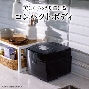 三菱 高火力IH1．0升 備長炭　炭炊釜 黒曜 NJ-VP18H-B-イメージ14