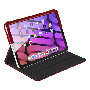 バッファロー iPad mini(第6世代)用マルチアングルレザーケース レッド BSIPD2108CLMRD-イメージ2