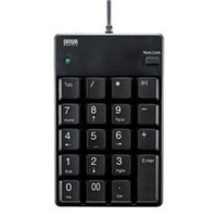 サンワサプライ USB2．0ハブ付テンキー ブラック NT-17UH2BKN