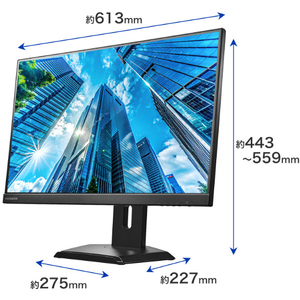 I・Oデータ USB Type-C搭載&フリースタイルスタンド採用 27型 液晶ディスプレイ ブラック LCD-C272SDB-FX-イメージ2
