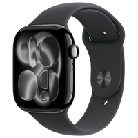 Apple Apple Watch Series 11(GPSモデル)- 46mm Apple Watch Series 11 ジェットブラックアルミニウムケースとブラックスポーツバンド - S/M MEUW4J/A