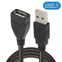JTT USB2．0延長ケーブル 3m ブラック ブラック JTUSB2EX3M-BK