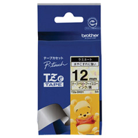 ブラザー ラミネートテープ(黒文字/ベビープーイエロー/12mm幅) TZE-DH31
