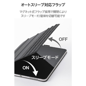 エレコム 11インチiPad Air(M3/M2)用フラップケース 角度調整 ドローイング 7アングル ブラック TB-A25MWVDBK-イメージ7