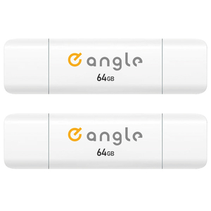 e angle USB3．2(Gen1)TypeC-A対応USBメモリ 64GB 2個セット ホワイト SETANGVCRUAC064AWX2-イメージ1
