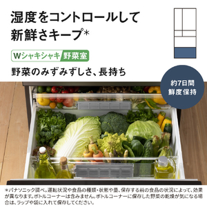 パナソニック 【フレンチドア】601L 6ドア冷凍冷蔵庫 ミスティスチールグレー NR-F60WX3-H-イメージ12