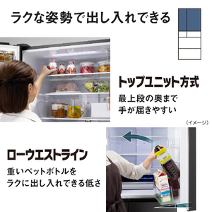パナソニック 【フレンチドア】601L 6ドア冷凍冷蔵庫 ミスティスチールグレー NR-F60WX3-H-イメージ16