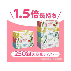 クレシア スコッティ ティッシュ フラワーボックス 250組 5個 FC559NN-41331-イメージ2