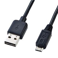 サンワサプライ 両面挿せるマイクロUSBケーブル(MicroB） ブラック KU-RMCB05